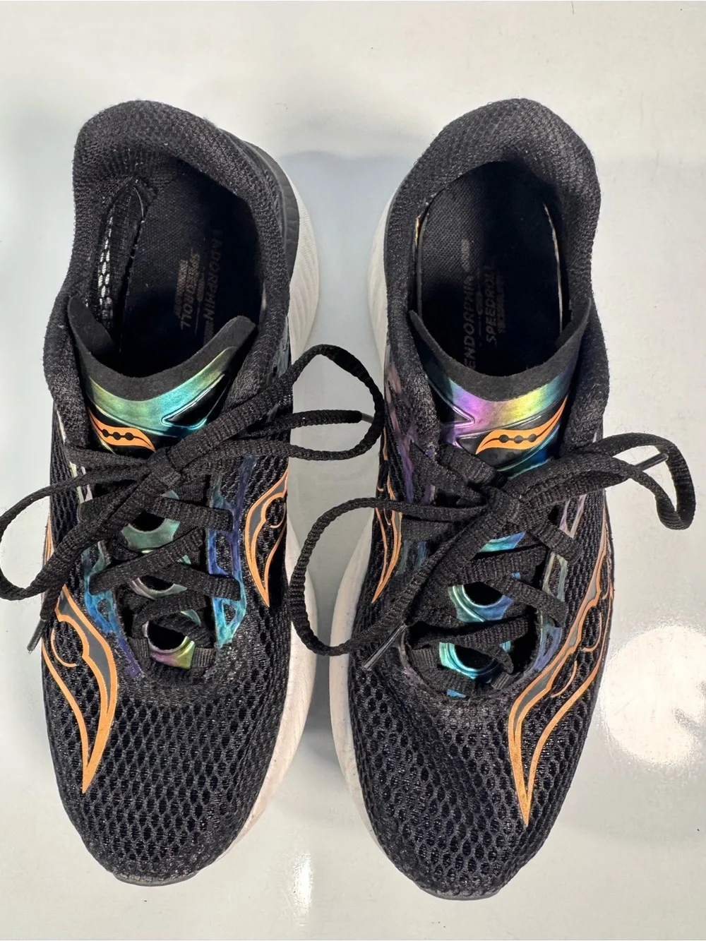 Saucony Endorphin Pro 3 Women’s 8.5 Black Goldstruck Carbon Plate Running Shoes
